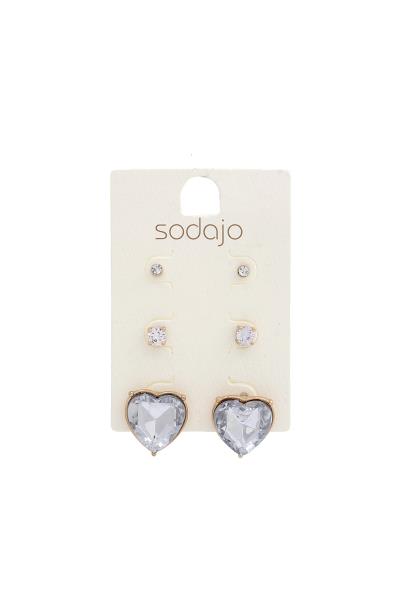 SODAJO Heart Earring Set