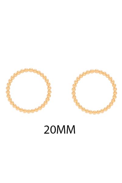 SELECT BOX 14K GOLD DIPPED ROUND EARRING