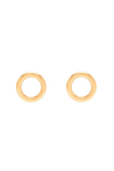 SELECT BOX 14K Gold Dipped Round Earring