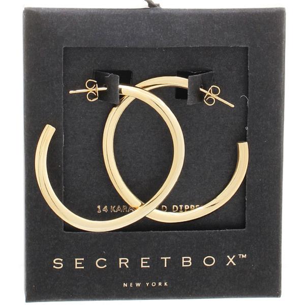 SECRET BOX METAL OPEN HOOP EARRING