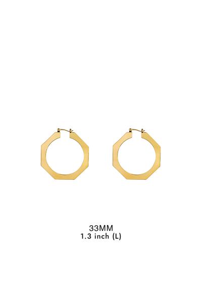 SELECT BOX 14K Gold Dipped Hoop Earring