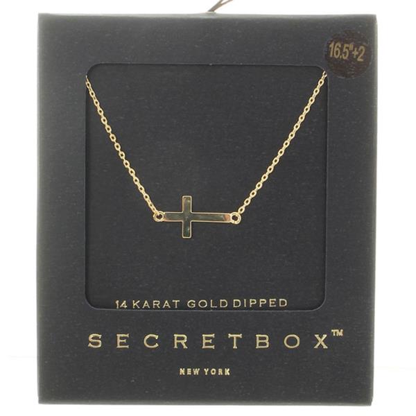 SECRET BOX CROSS DAINTY NECKLACE