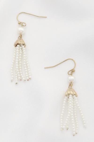 Pearl Bead Dangle Earring