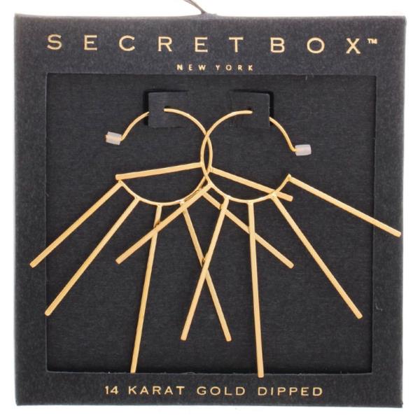 SECRET BOX Metal Round Multi Stick Bar Earring