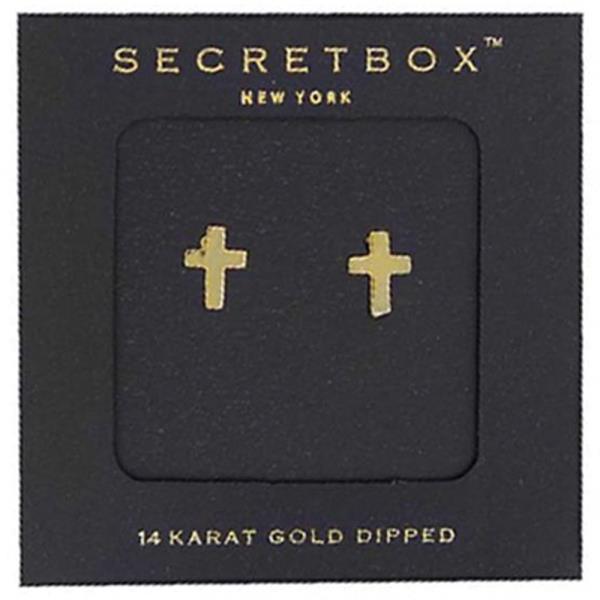 SELECT BOX Gold Dipped Metal Stud Earring