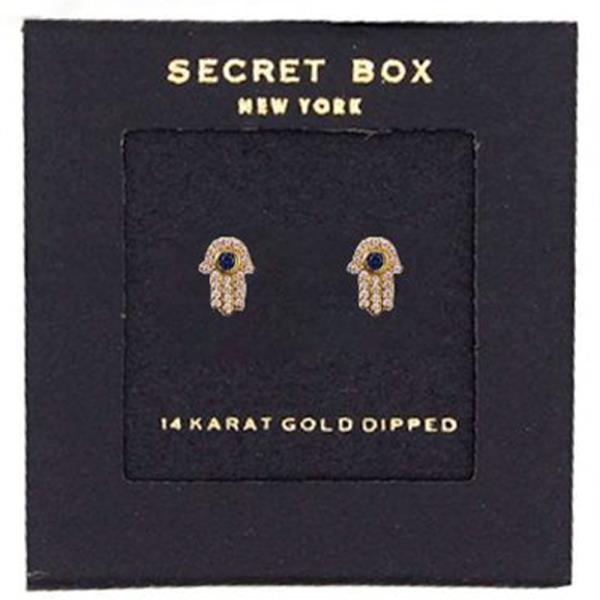SELECT BOX Gold Dipped Hamsa Stud Earring