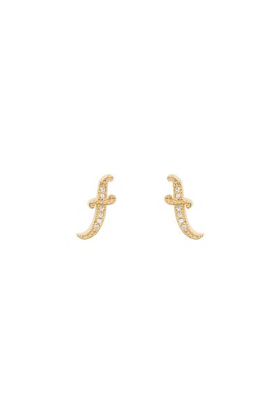 SELECT BOX Gold Dipped Metal Stud Earring