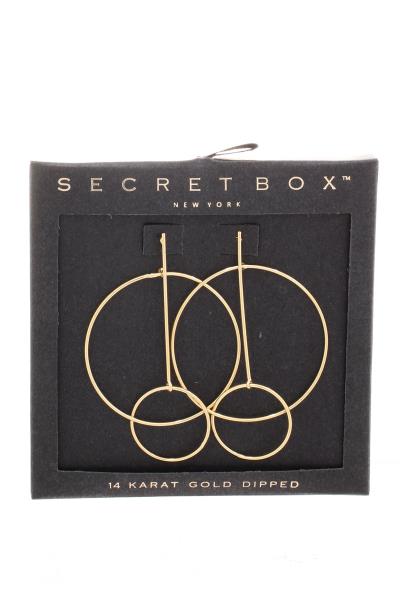 Modern Metal Double Ring Earring