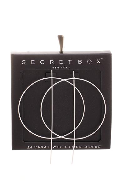 SECRET BOX Round Cross Metal Stick Earring