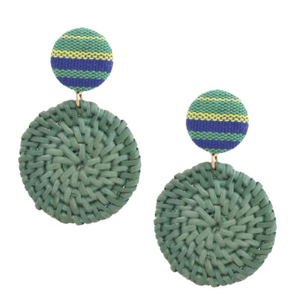 Round Woven Dangle Earring