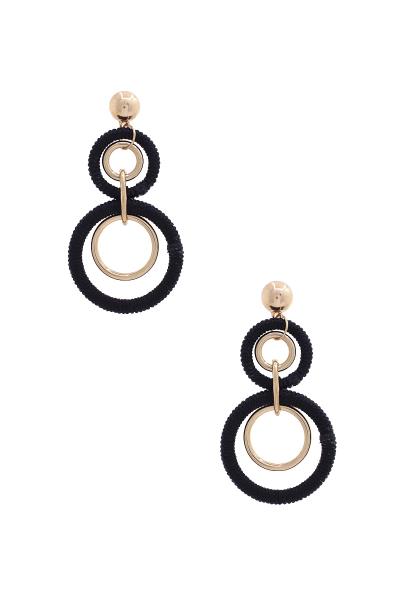 Double Circle Dangle Earring