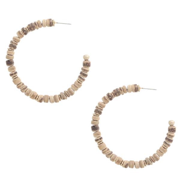 BEADED OPEN CIRCLE EARRING