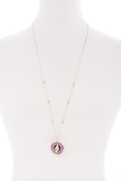 RELIGIOUS END BEADED PENDANT NECKLACE