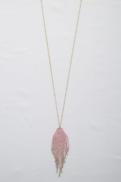 Seed Bead Pendant Necklace