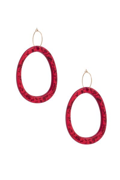 Transparent Resin Oval Shape Earring
