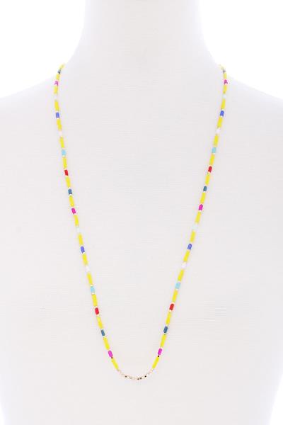 Seed Bead Multi Color Long Necklace