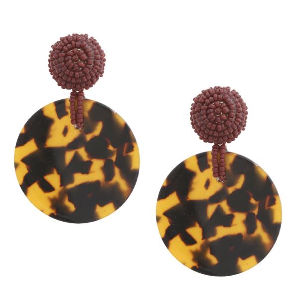 Round Acetate Dangle Earring
