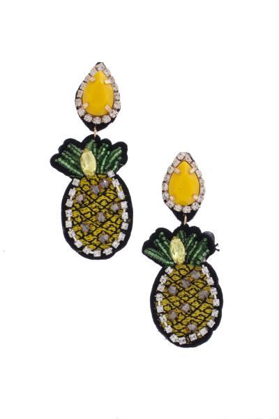 Pineapple Beaded Earring