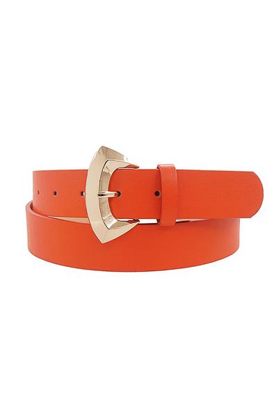 Geometric Metal Buckle Belt