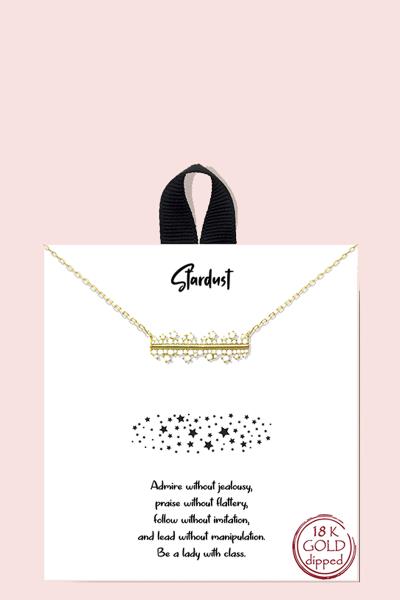18K Gold Rhodium Dipped Stardust Necklace