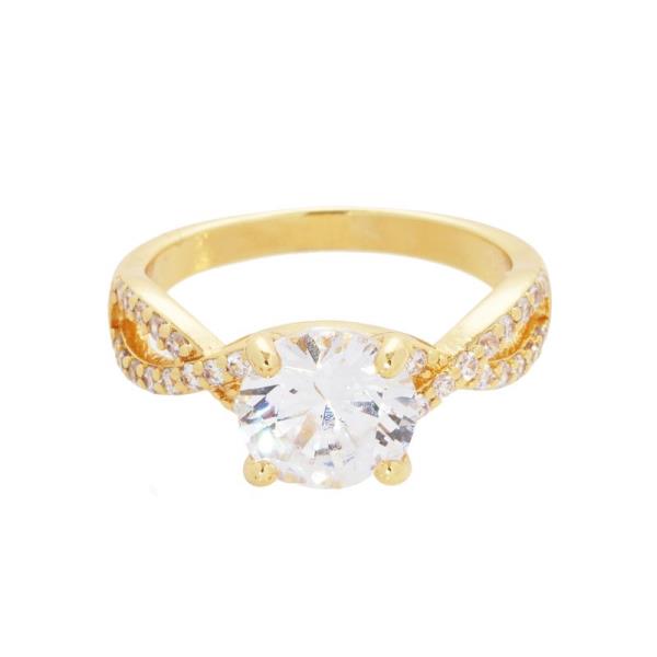 Gold Dipped CZ Stone Ring