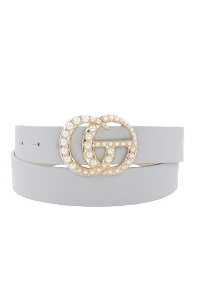 STYLISH MULTI PEARL FASHION BUCKLE BELT