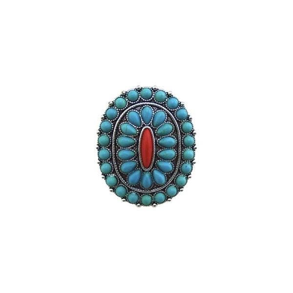 WESTERN DESIGN STONE CUFF RING