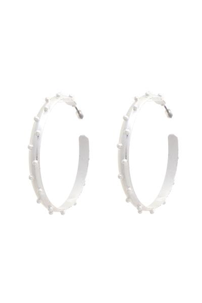 SODAJO BALL BEAD EDGE HOOP EARRING