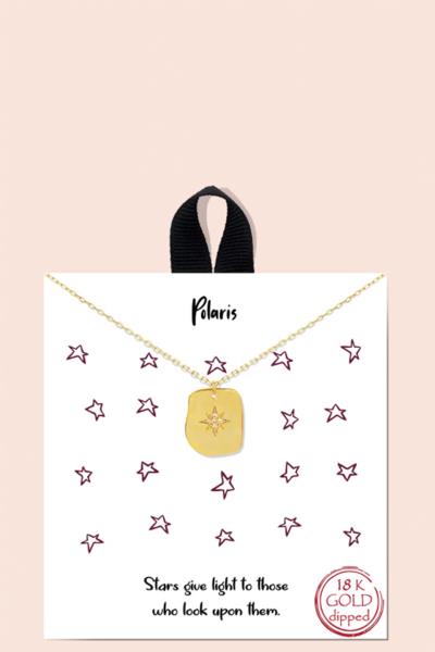 BLB POLARIS MESSAGE DAINTY STAR METAL NECKLACE