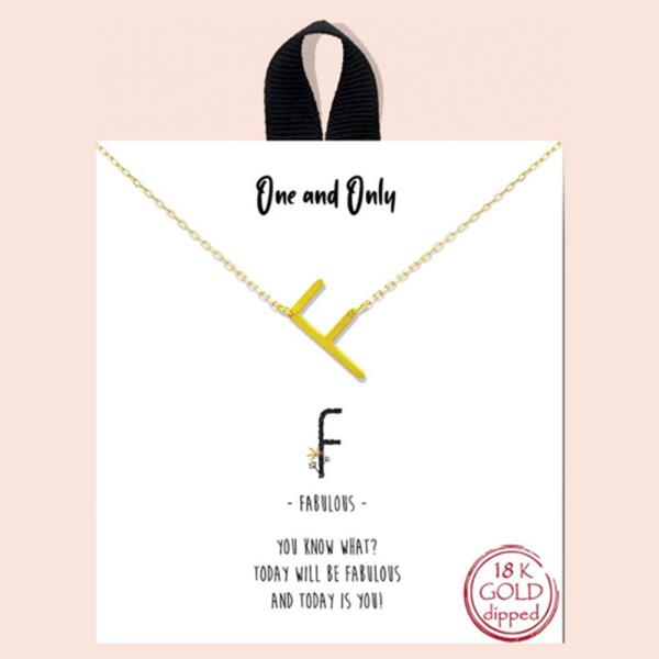 BLB Metal Initial Message Necklace