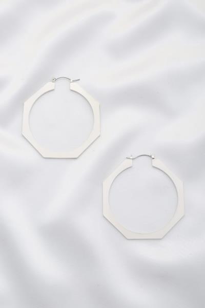 CHIC HEXAGONAL HOOP DROP EARRING