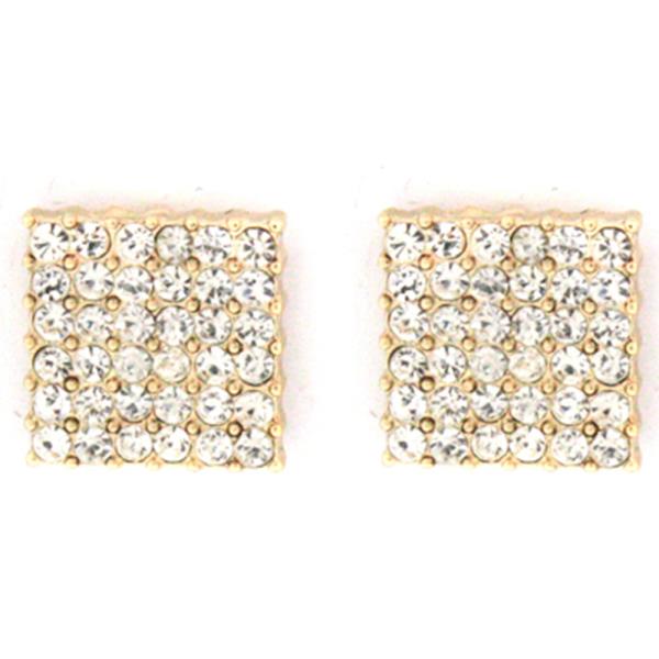 Rhinestone Square Stud Earring