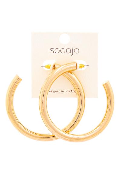 SODAJO FASHION CHIC 60 MM OPEN HOOP EARRING