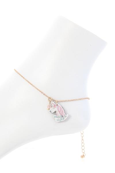 Cute Unicorn Simple Metal Anklet