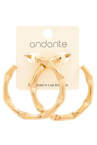 STYLISH FASHION 2.5 INCH OPEN HOOP EARRING