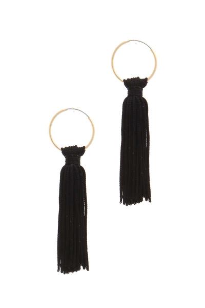 Endless Hoop Tassel Drop Earring