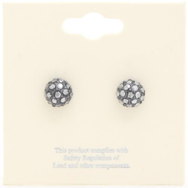 Rhinestone Ball Earring