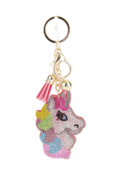 UNICORN RHINESTONE KEY CHAIN