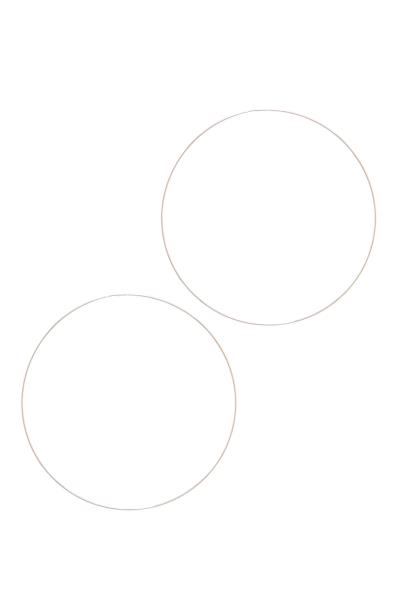 THIN ENDLESS 100 MM WIRE HOOP EARRING