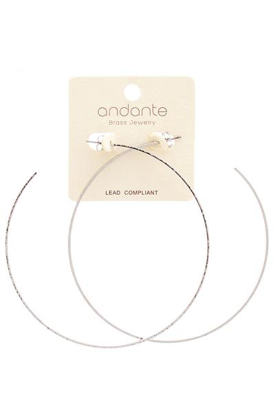 MODERN 3.75 INCH OPEN HOOP EARRING