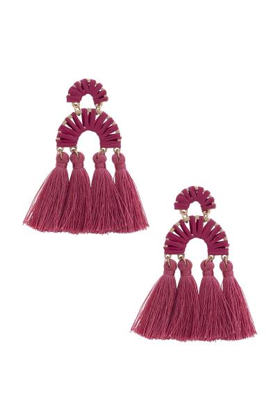 Half Circle Tassel Earring