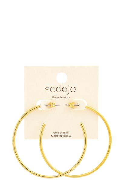 SODAJO 60 MM OPEN HOOP EARRING
