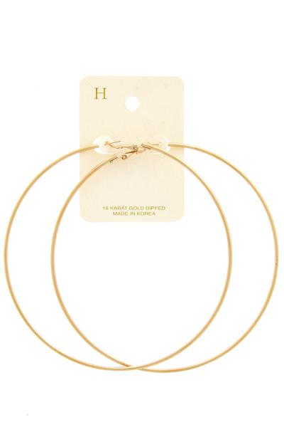 STYLISH 5 INCH WIRE HOOP EARRING
