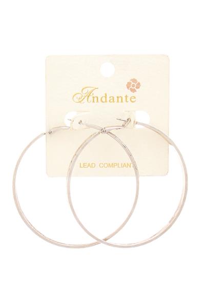 CHIC FASHION 2.5 INCH HOOP EARRING