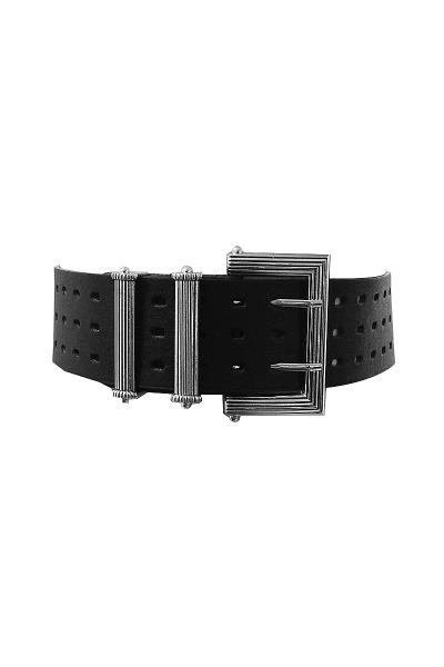 BURNISH METAL BUCKLE PLUS SIZE THICK FASHION BELT