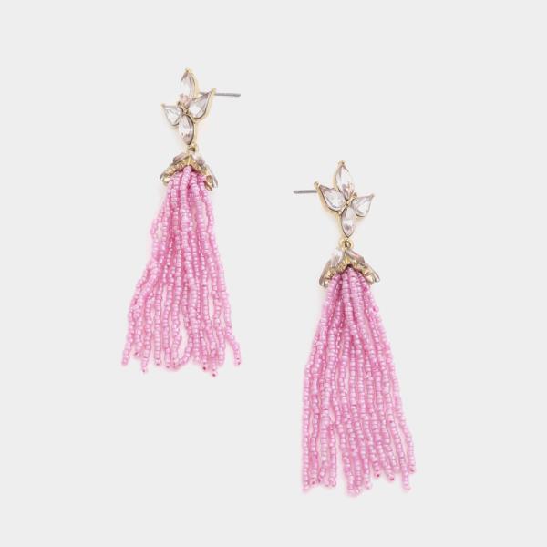 Flower Seed Bead Earring