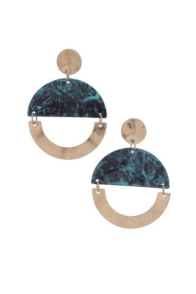 Hammered Metal Dangle Earring