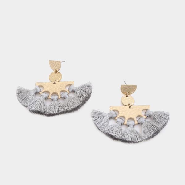 Metal Tassel Dangle Earring