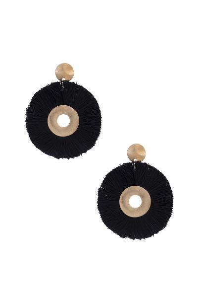 Round Tassel Coin Earring