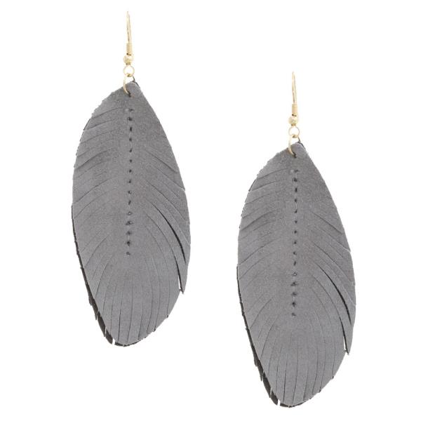 Genuine Leather Drop Earring